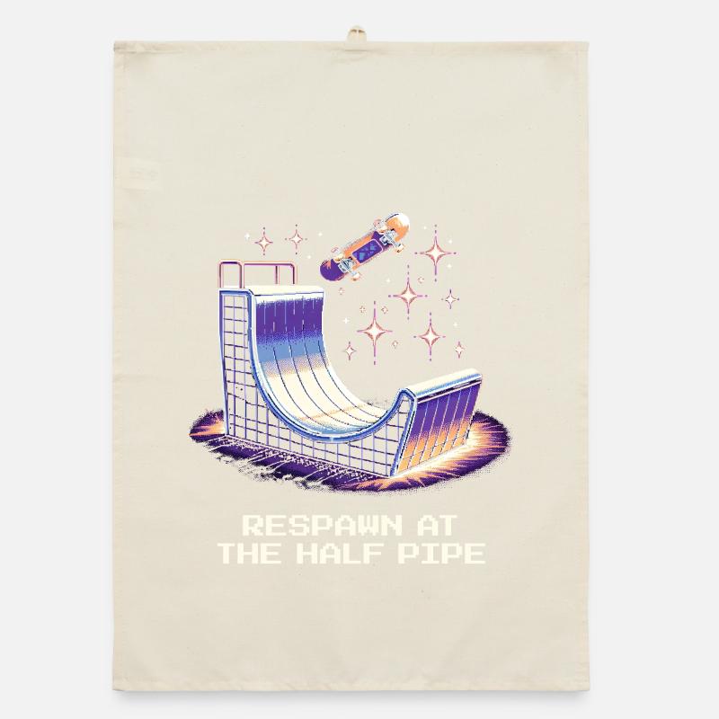 Réapparition au Halfpipe | Skateboard Torchon bio