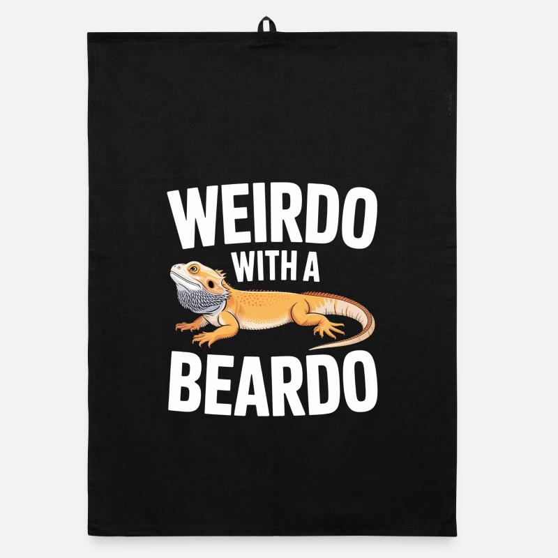 Beardo Lizard Bildunterschriften-Tee Organic Geschirrtuch