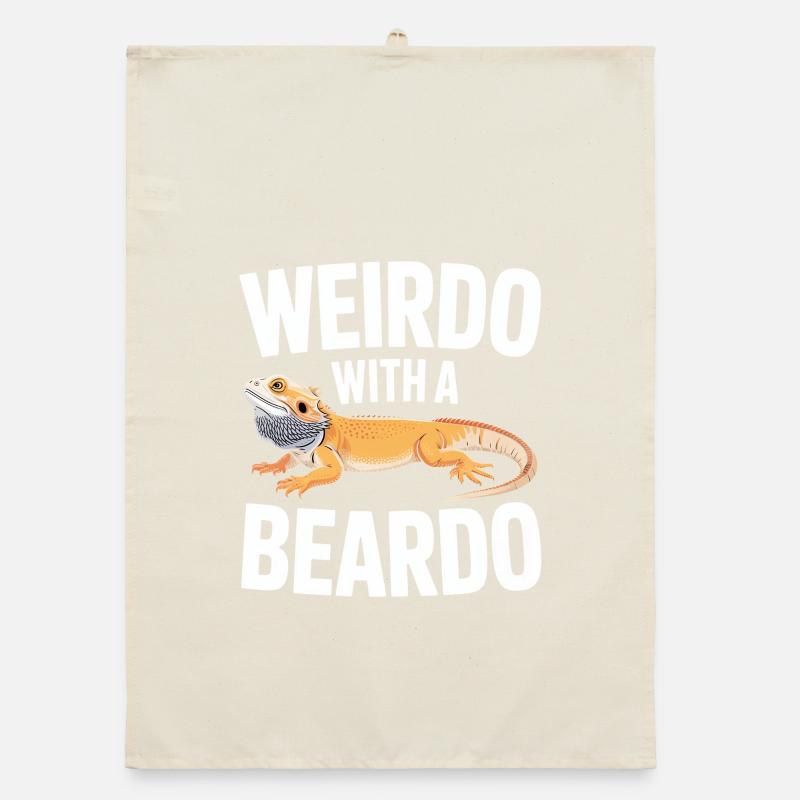 Beardo Lizard Bildunterschriften-Tee Organic Geschirrtuch