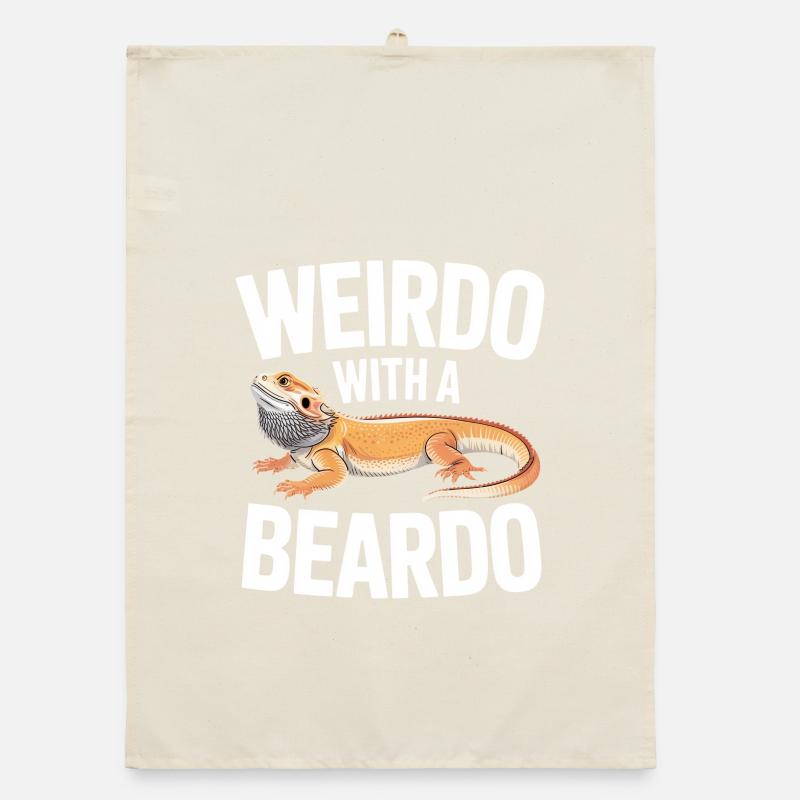 Weirdo mit Bartkind Organic Geschirrtuch