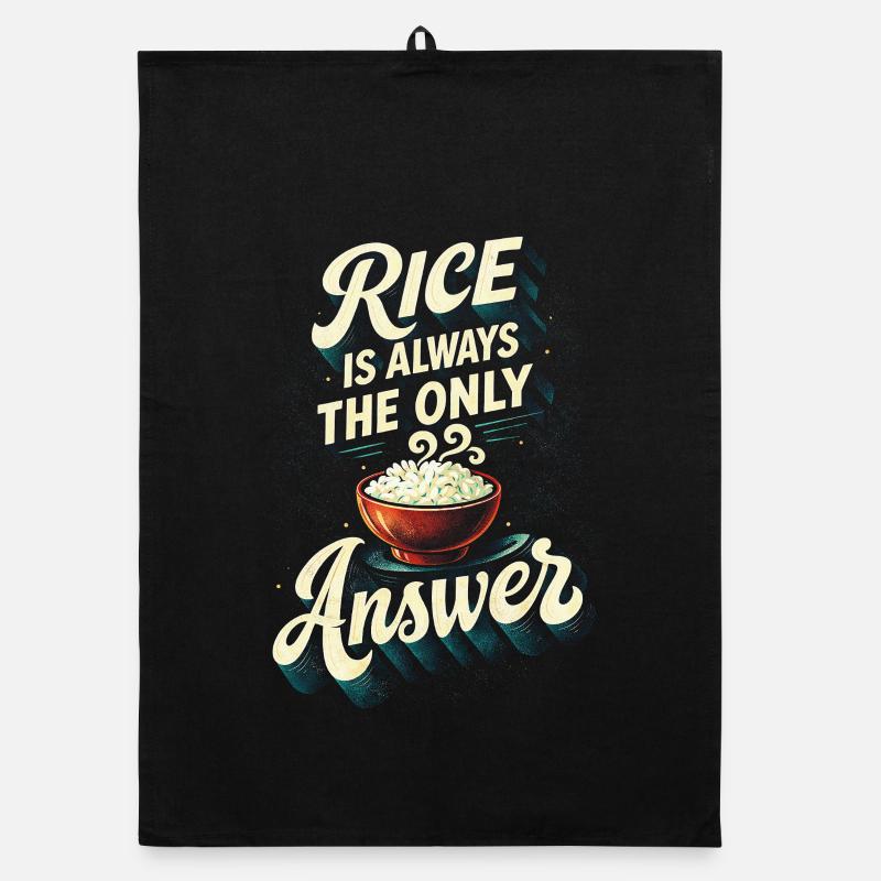 Asia Asian Rice Is Always The Only Answer Organic dish towel