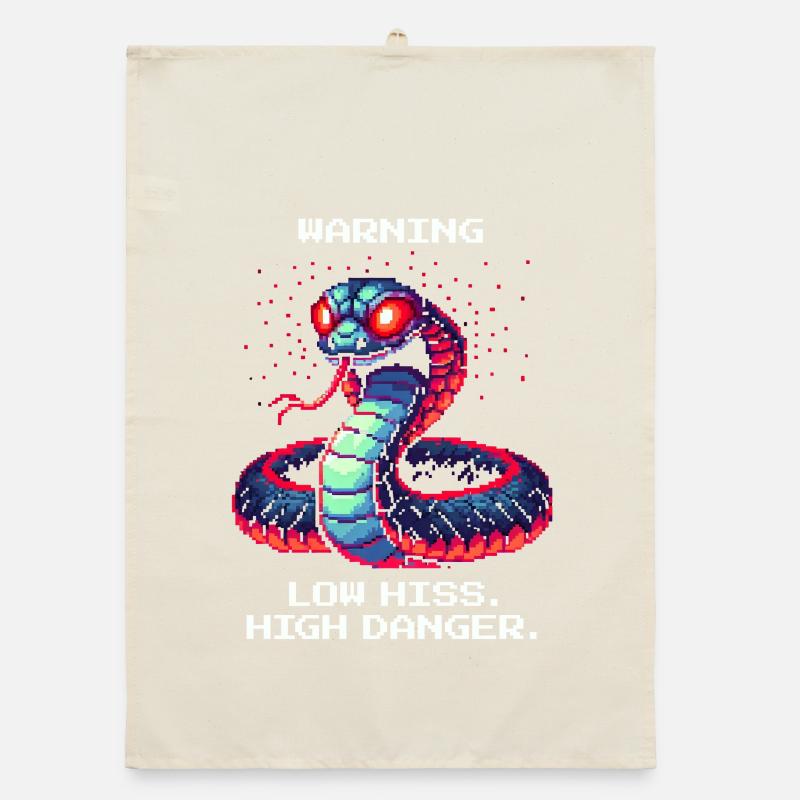 Low Hiss High Danger | Warning Snake Organic dish towel