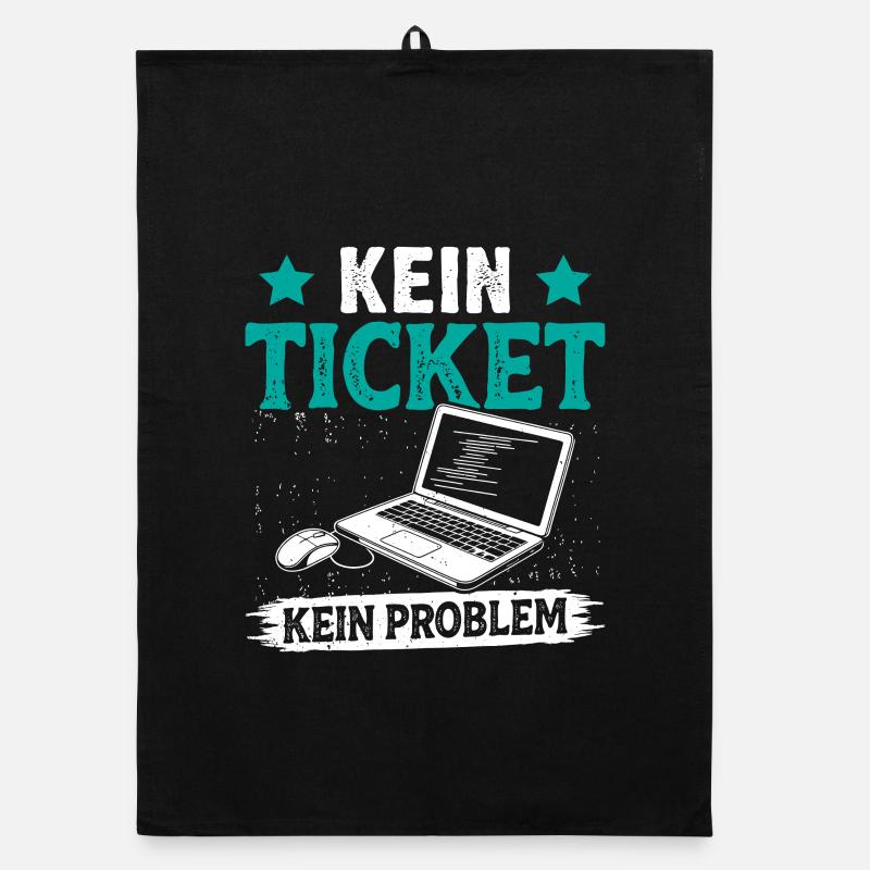 Nerd Computer NO TICKET NO PROBLEM FUNNY Organic dish towel