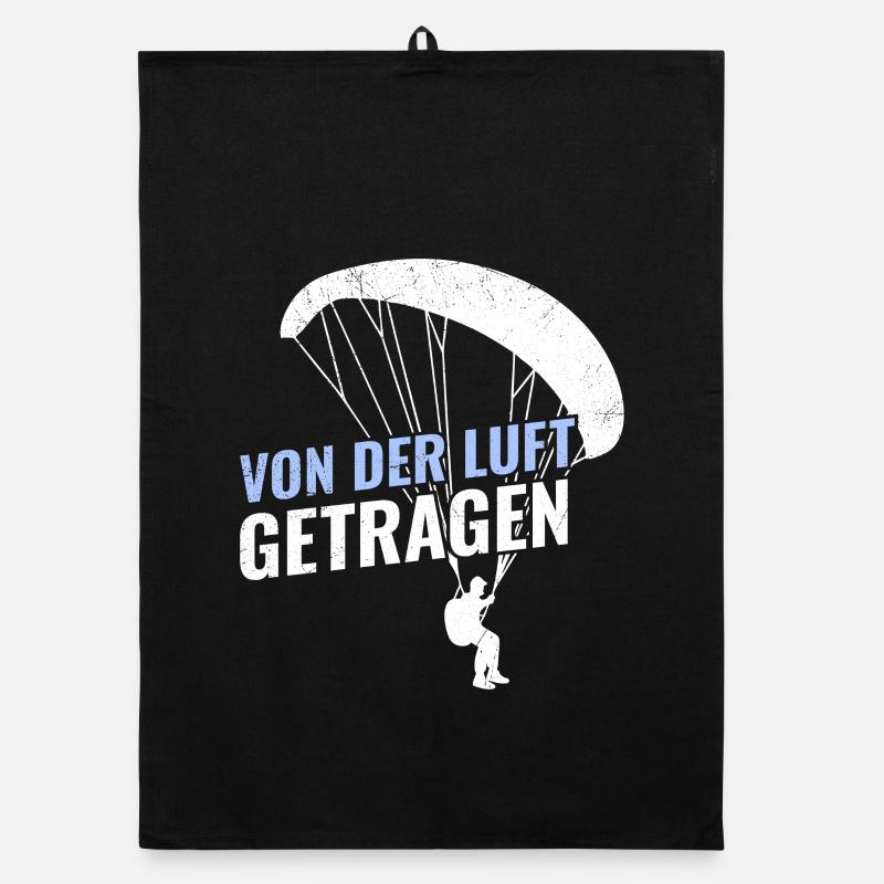 Gleitschirmflug VON DER LUFT GETRAGEN Lustiges Organic Geschirrtuch