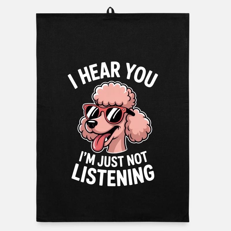 Paroles de caniche Caniche Cadeau drôle de caniche Torchon bio