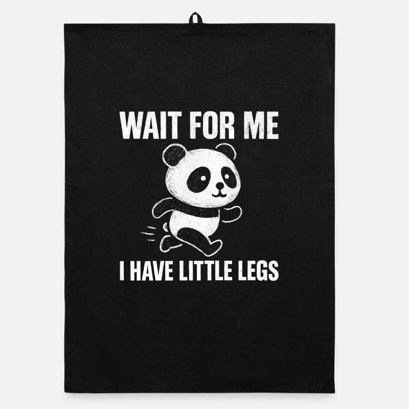 Panda Spruch Humor Meme Lustig Witzig Geschenkidee Organic Geschirrtuch