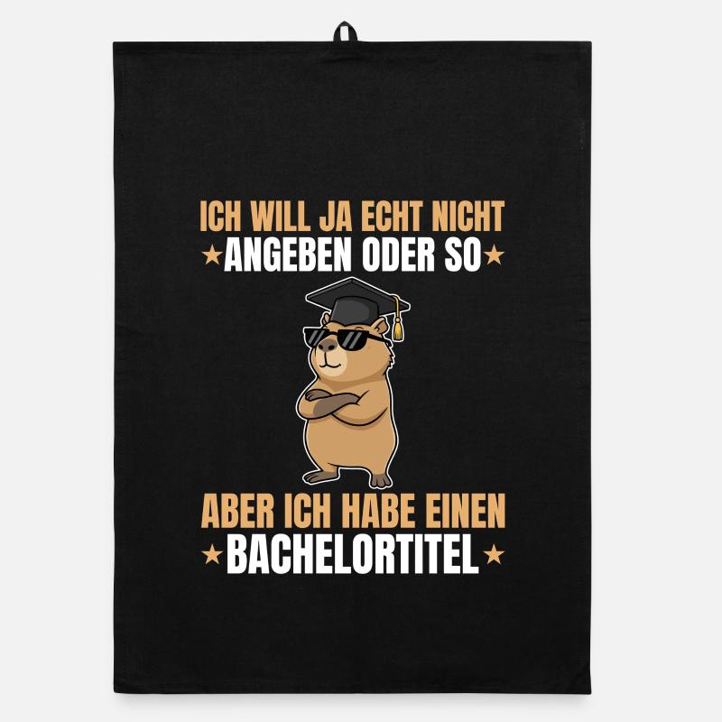 Bachelor's Exam Passed Capybara Bachelor's Degree Organic dish towel