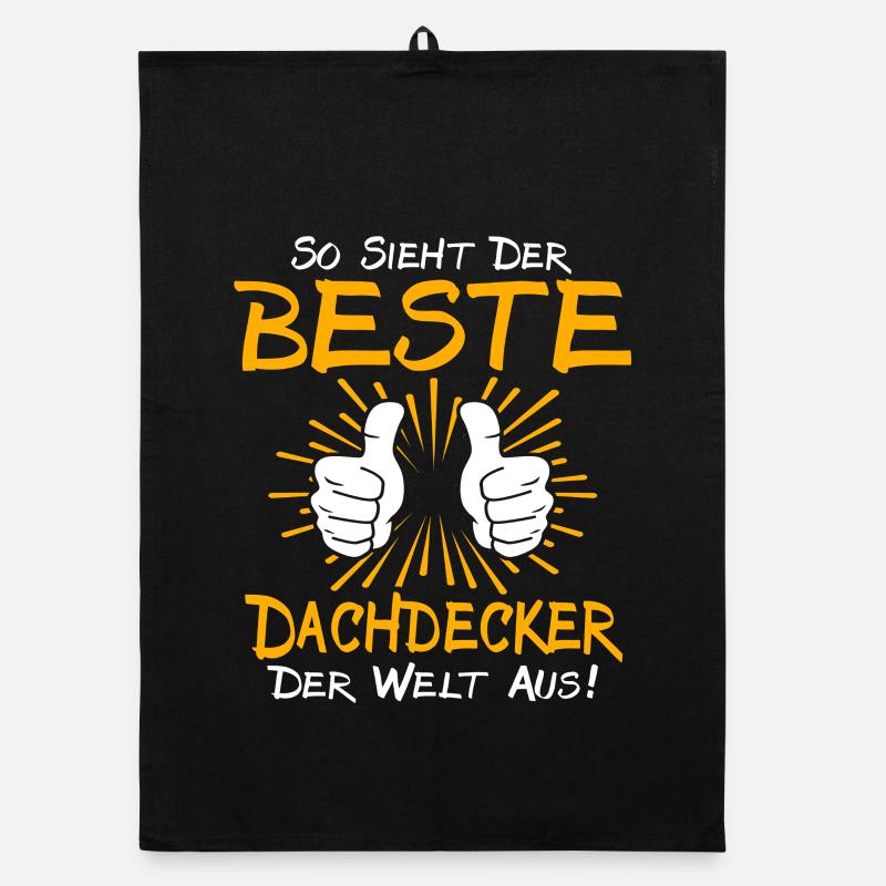 Dachdecker Geschenkidee Organic Geschirrtuch