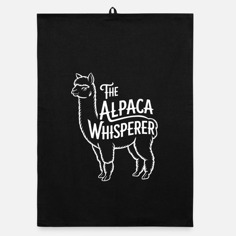 The Alpaca Whisperer Funny Saying for Alpaca Organic dish towel