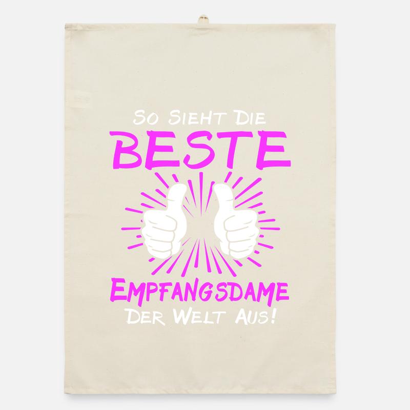 Receptionist Saying Organic dish towel