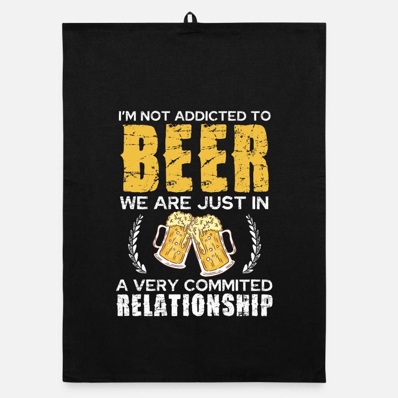 Relation amoureuse de bière Chemise blague Torchon bio