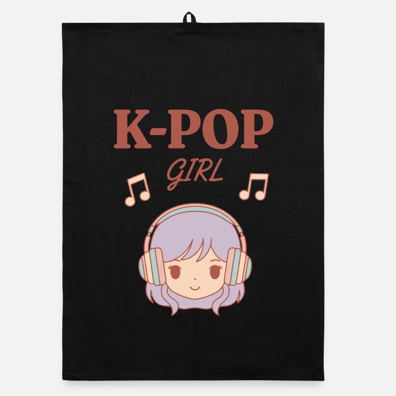 Fille de K-Pop Musique coréenne Fans mignons de Kpop en Corée Torchon bio