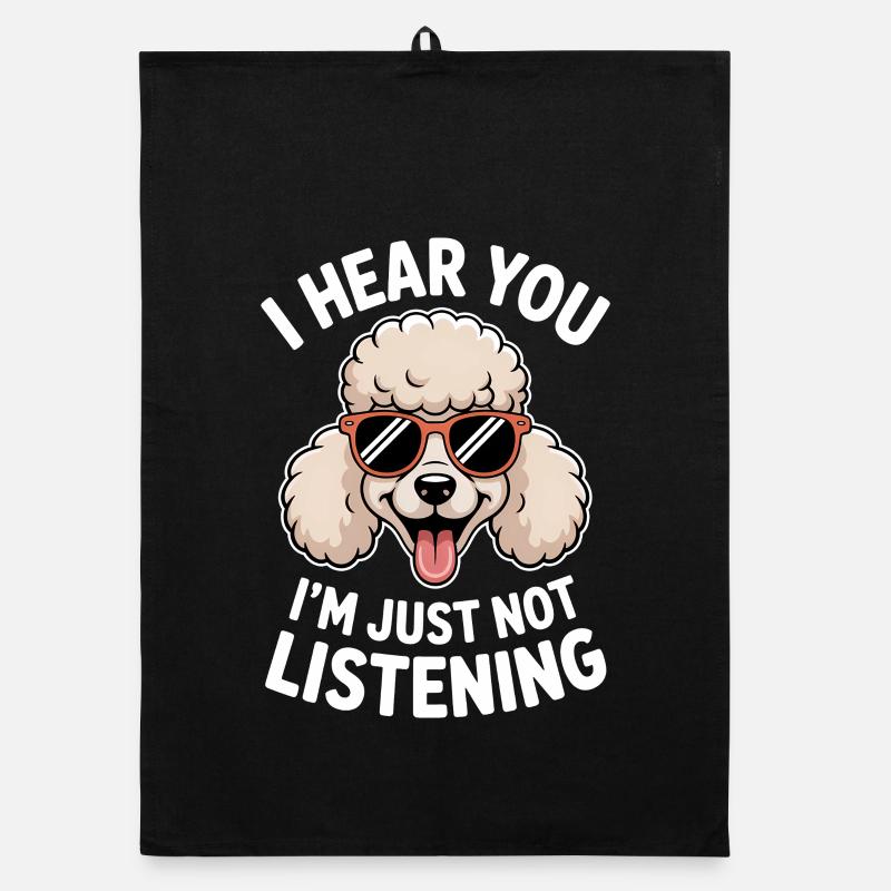 Paroles de caniche Caniche Cadeau drôle de caniche Torchon bio