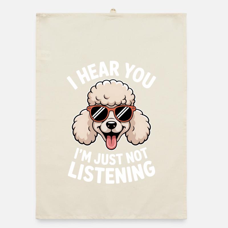 Paroles de caniche Caniche Cadeau drôle de caniche Torchon bio