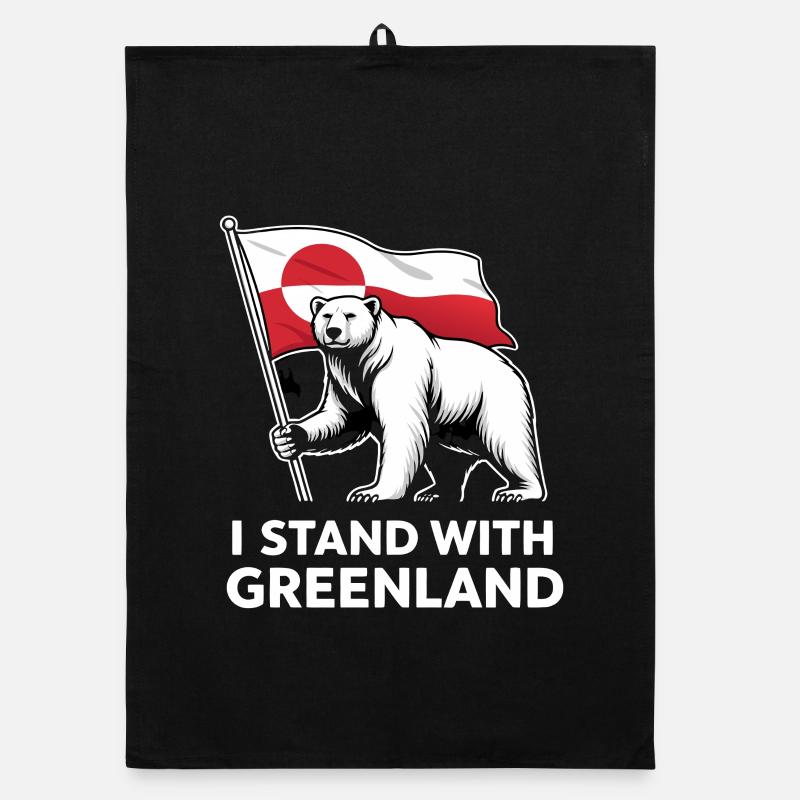 Grönland Eisbär Flagge Organic Geschirrtuch