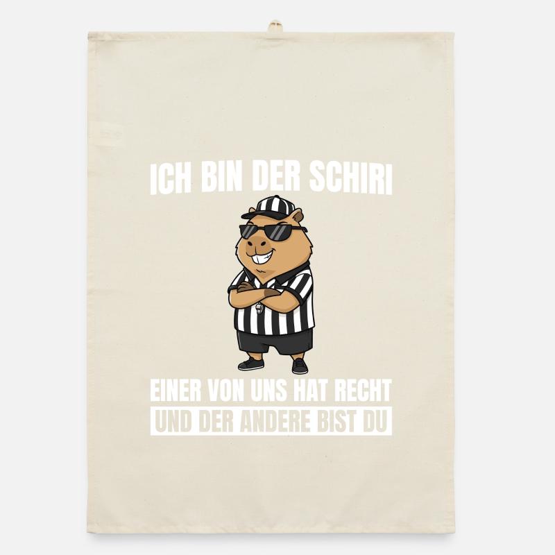 Referee Capybara - Impartial Referee Organic dish towel