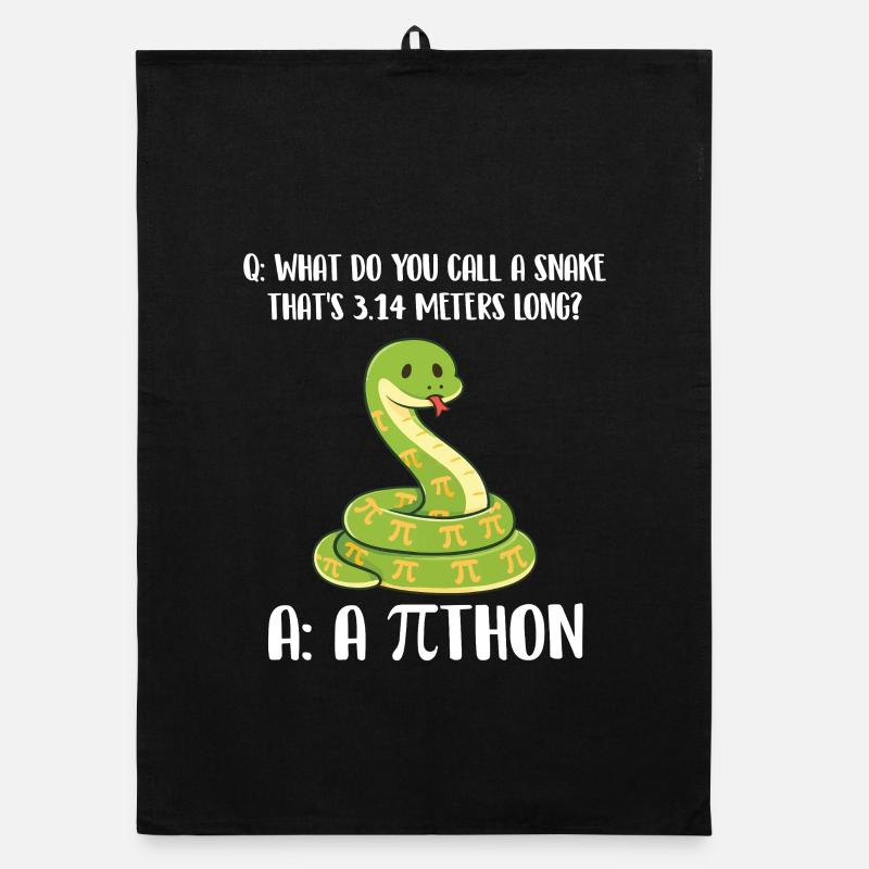 Snake 3.14 Meters Long Pi Day Python Joke Organic dish towel