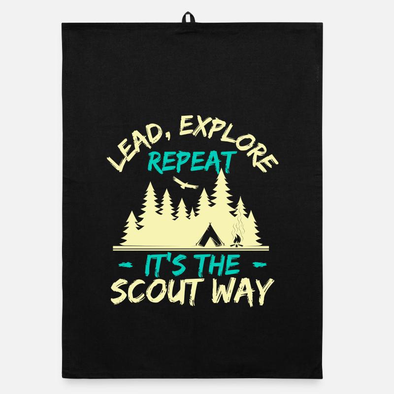 Girl Scout Leader Lead Explore Repeat Scout Organic Geschirrtuch