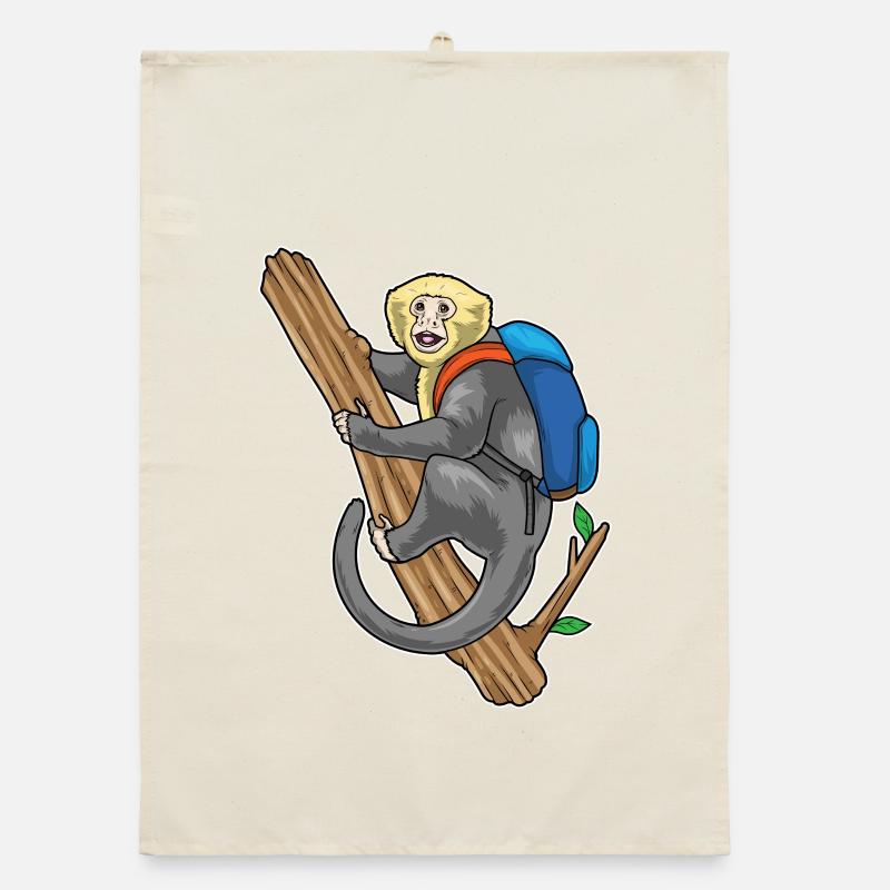 Monkey Hiker Backpack Hiking Organic dish towel