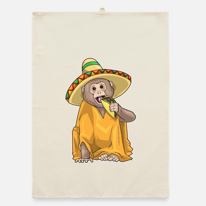 Affe Taco Organic Geschirrtuch