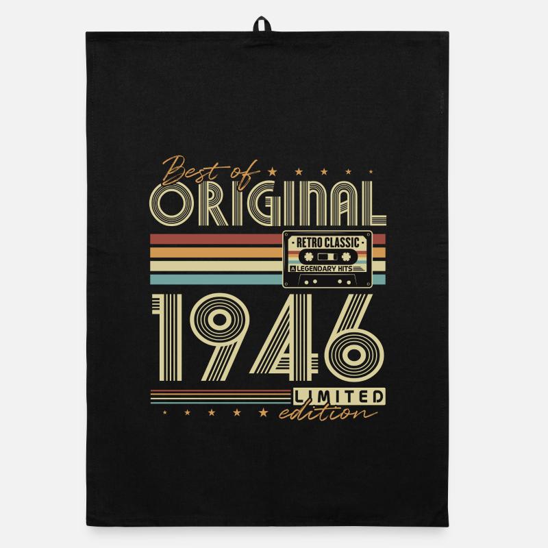 Original 1946 Vintage Anniversaire Rétro Torchon bio