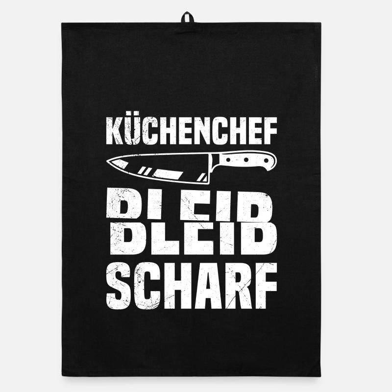 Kochberuf KÜCHENCHEF BLEIB SCHARF Lustiges Organic Geschirrtuch