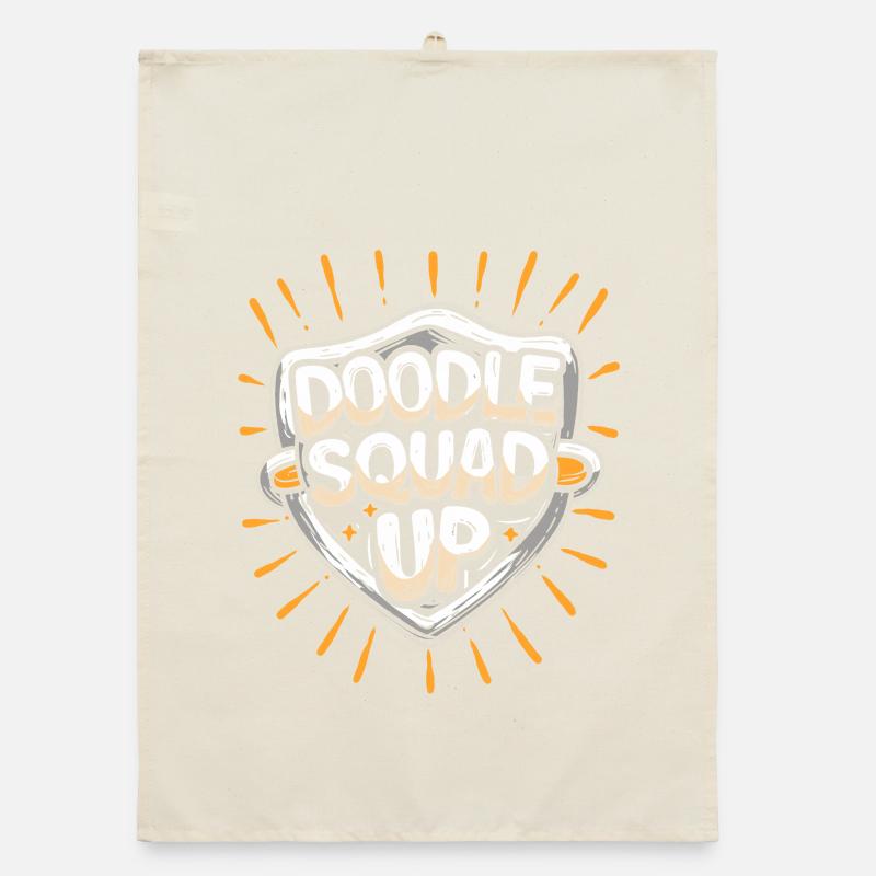 Doodle Squad Up Doodle Drawing Organic dish towel