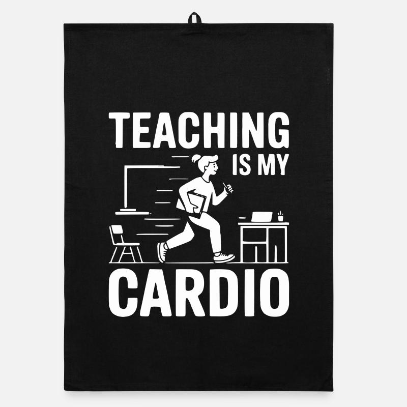L’enseignement est mon design de professeur de cardio Torchon bio