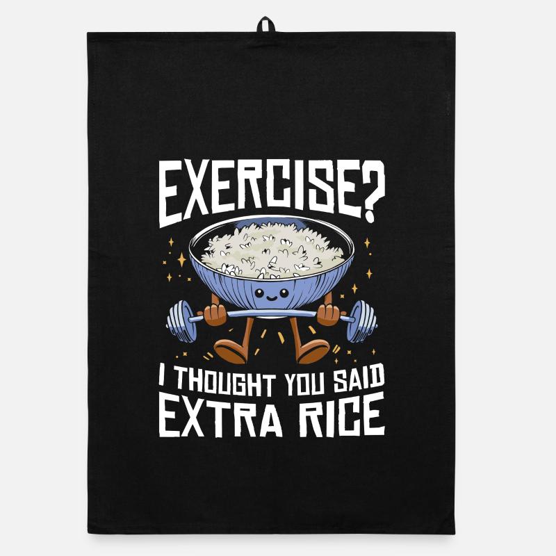Reis Liebhaber Geschenk Exercise Extra Rice Organic Geschirrtuch