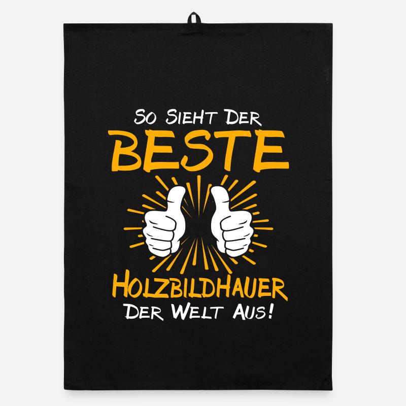 Holzbildhauer Geschenkidee Organic Geschirrtuch