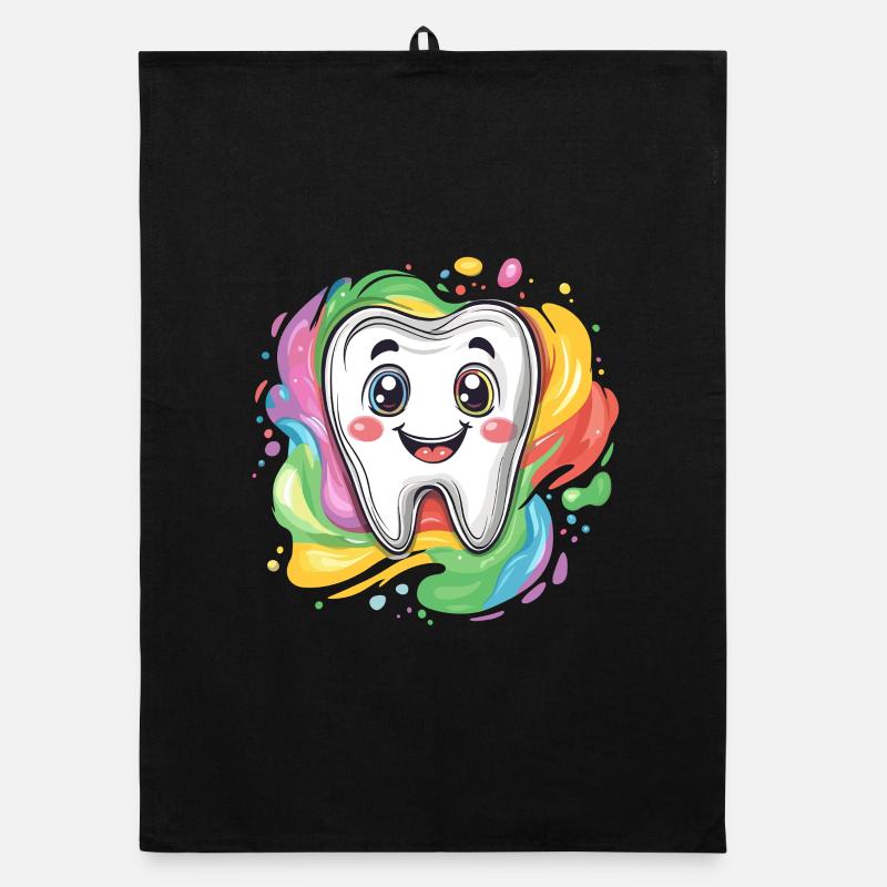 Une éclaboussure de couleur joyeuse pour les dents Torchon bio