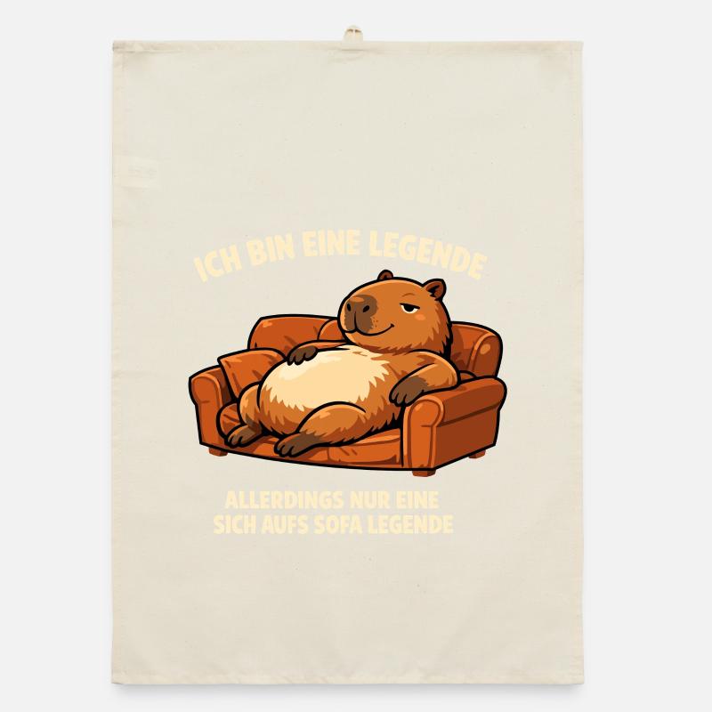 Sofa legend: relaxed capybara Organic dish towel