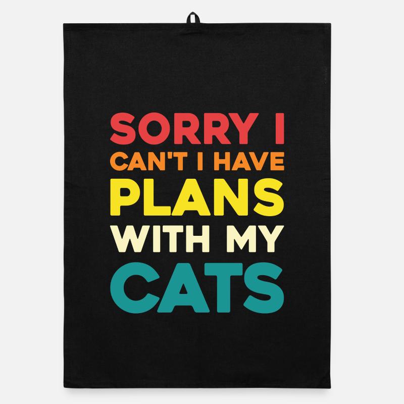 No plans without cats Organic dish towel