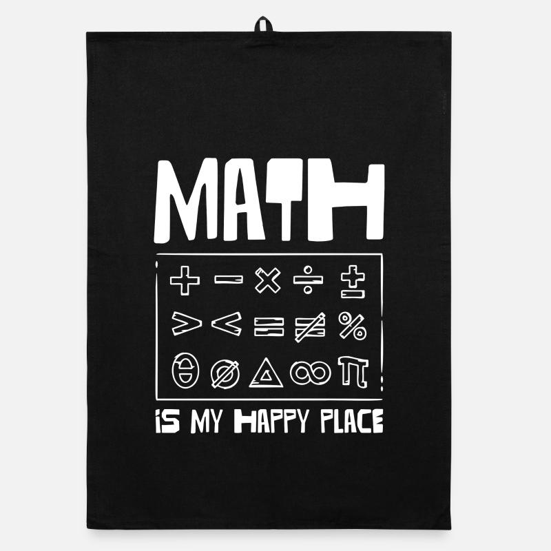 Les maths sont mon endroit heureux Torchon bio