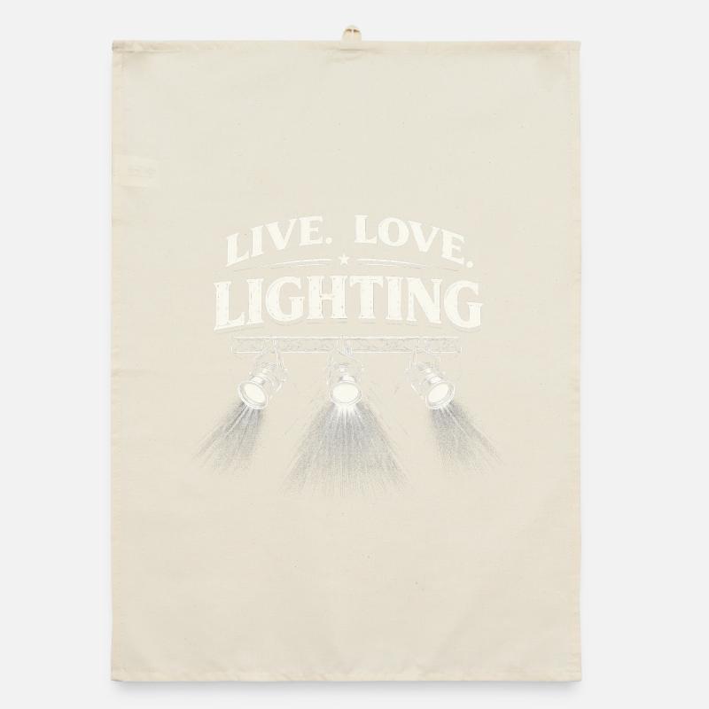 Technicien en éclairage, technicien en éclairage, homme d’éclairage Torchon bio