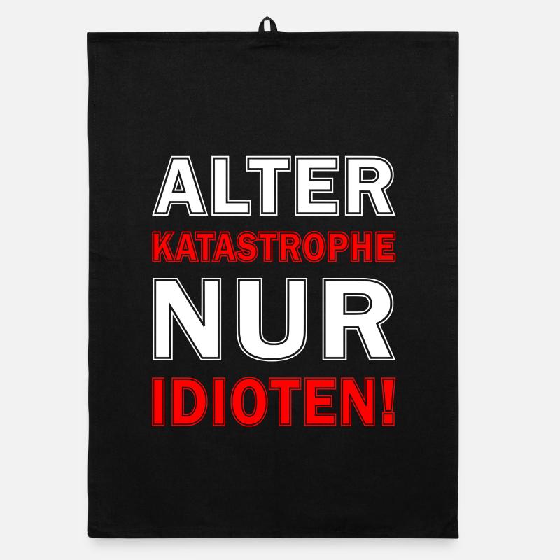 Nur Idioten Design Organic Geschirrtuch