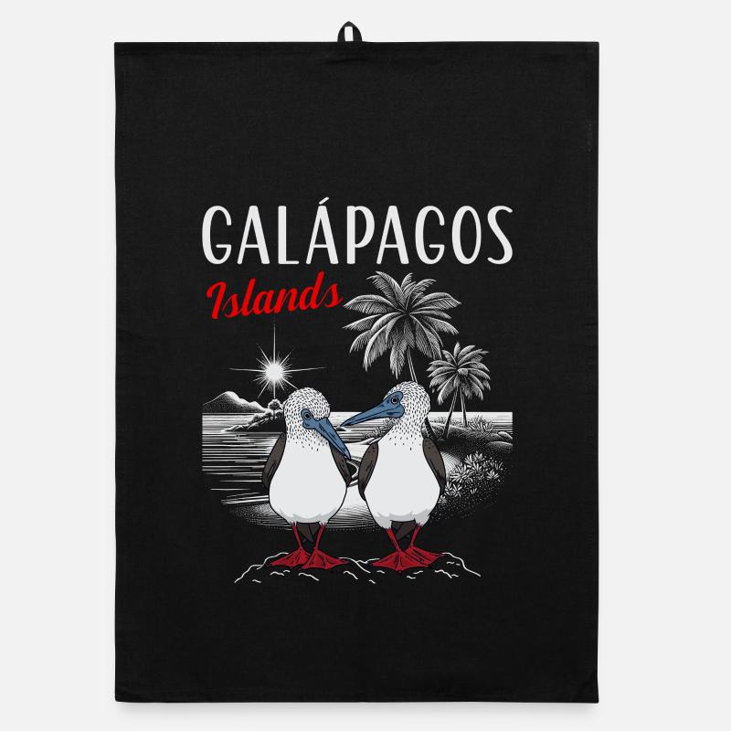 Fous à pattes rouges Îles Galápagos Torchon bio