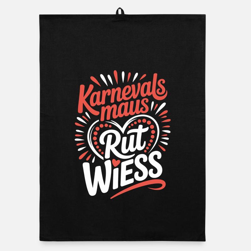 Karnevalsmaus Rut Wiess Köln Kölner Karneval Maus Organic Geschirrtuch