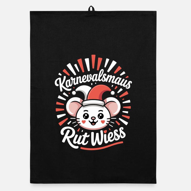 Karnevalsmaus Rut Wiess Köln Kölner Karneval Maus Organic Geschirrtuch