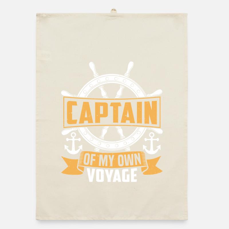 Capitaine de mon propre équipage de voile de navigation Torchon bio