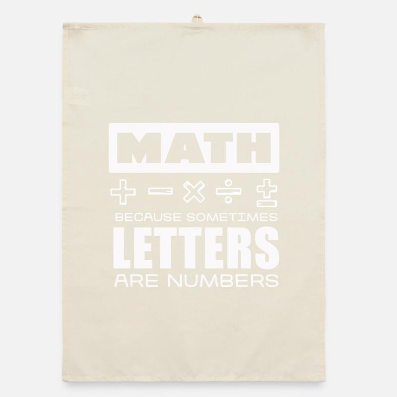 Math: Letters are numbers Organic dish towel