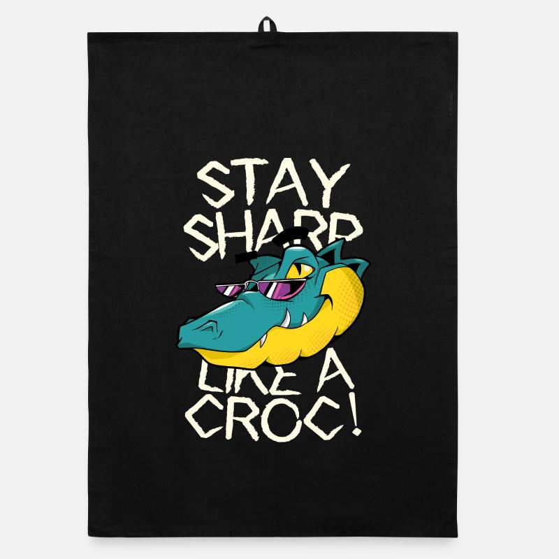 Stay sharp - Crocodile with style Organic dish towel