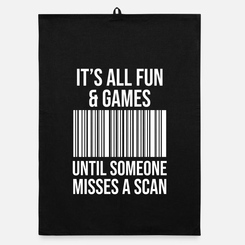 Barcode joke: Fun while scanning Organic dish towel