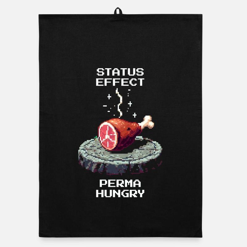Permanently hungry | Hunter, Collector, Humor Organic dish towel