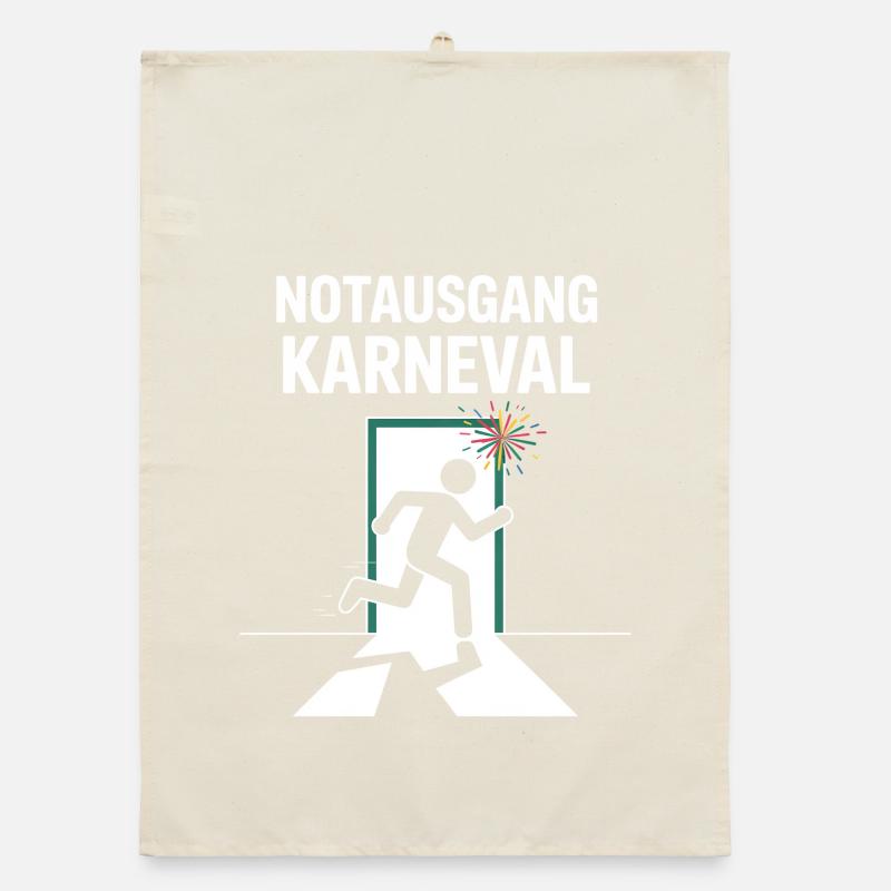 Emergency Exit Carnival Funny Carnival Saying Organic dish towel