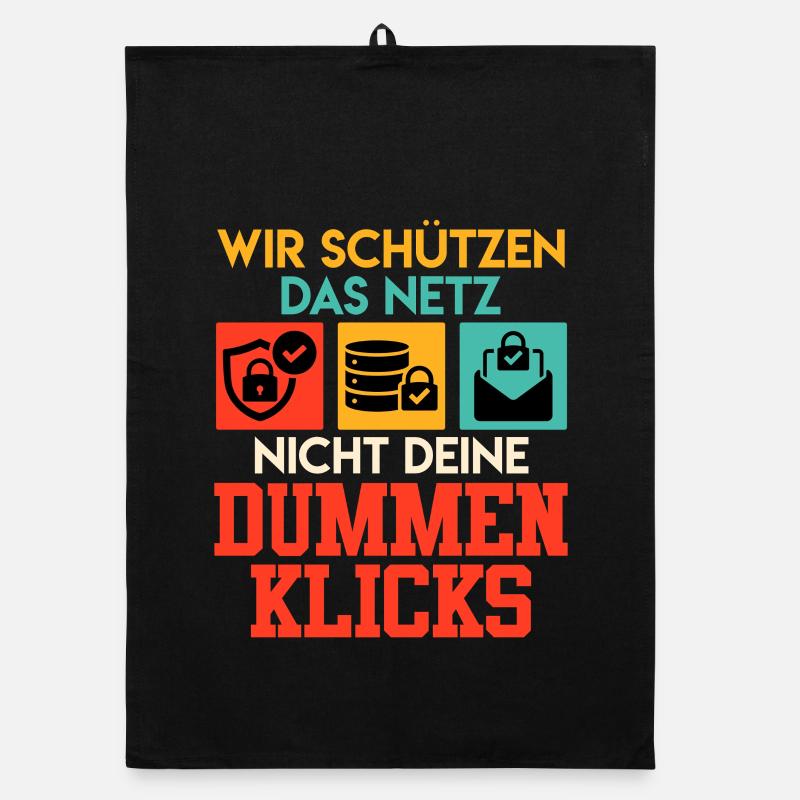 Coder WIR DAS NETZ NICHT DEINE DUMMEN KLICKS Organic Geschirrtuch