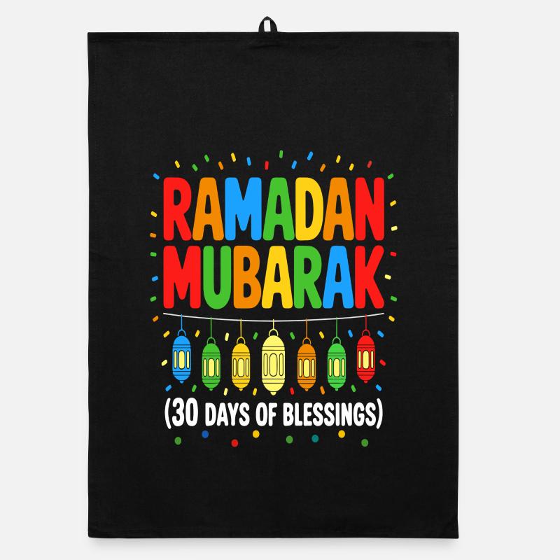 Ramadan Mubarak Lantern Happy Ramadan Mubarak Boys Organic dish towel