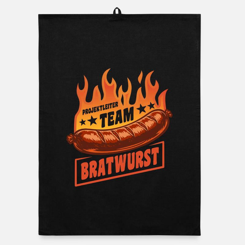 Project Manager Team Bratwurst | Grilling Fire Organic dish towel