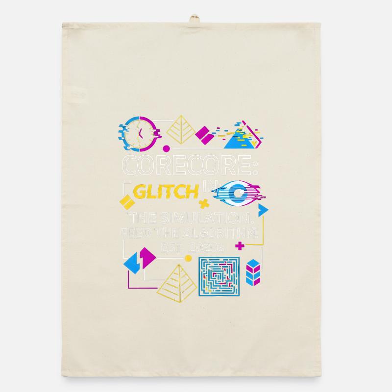 Corecore Glitch Simulation Algorithm Collage Organic dish towel