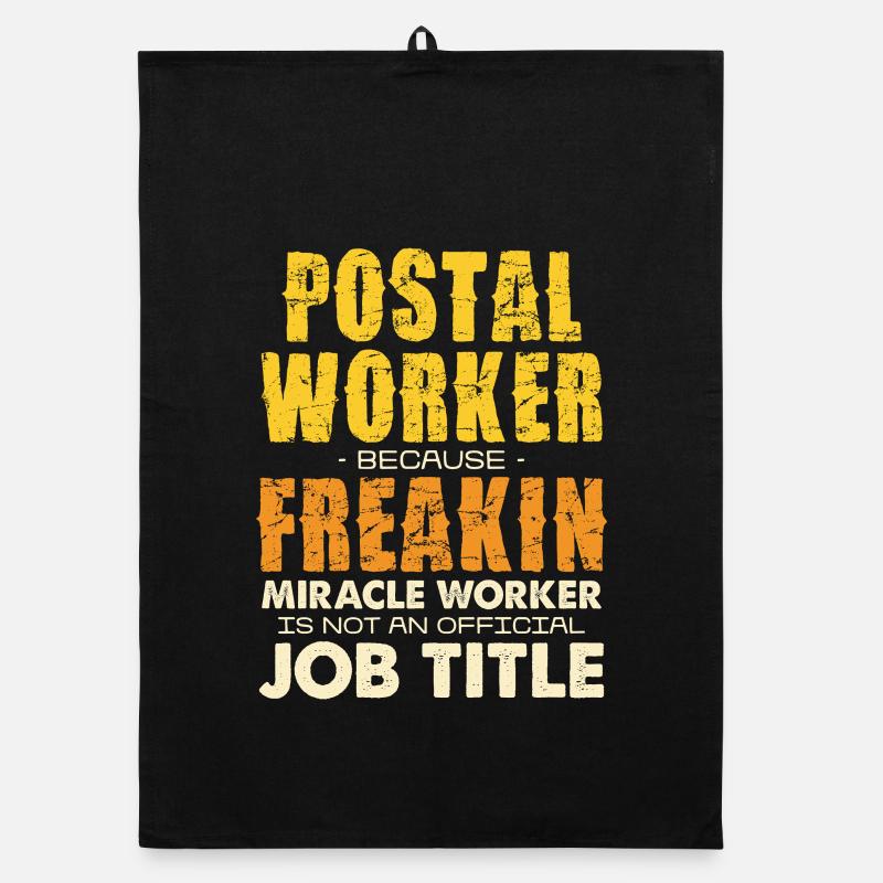 Postal Worker Freakin Miracle Tee Organic dish towel